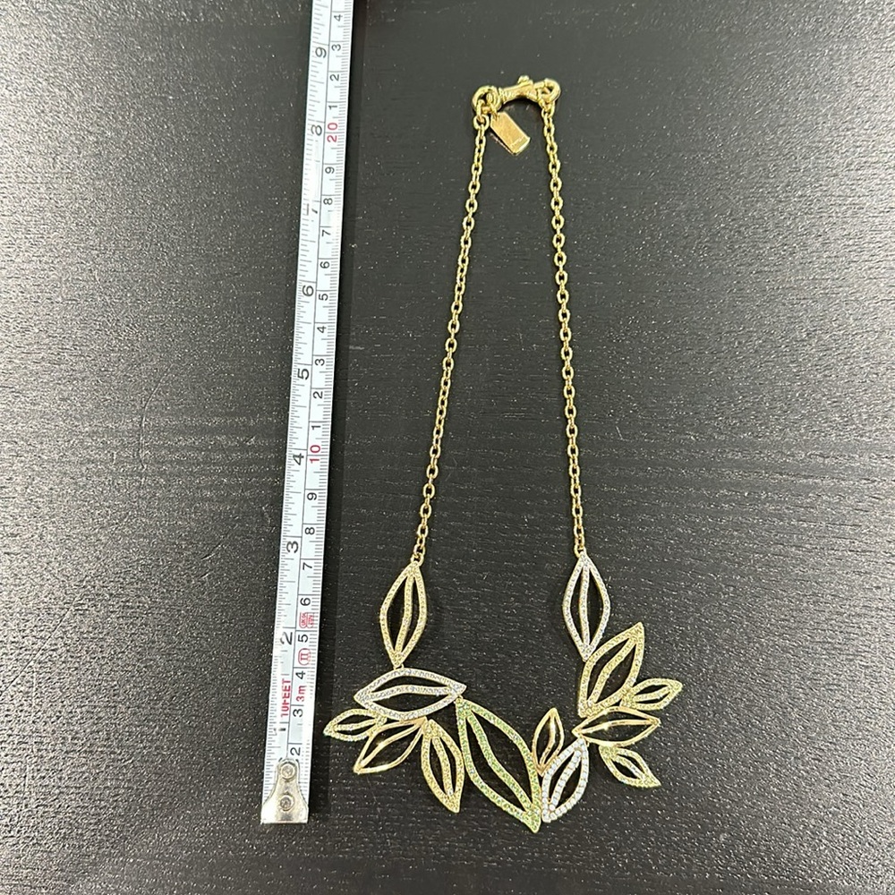 Coach Leaf Statement Necklace - Picture 7 of 8